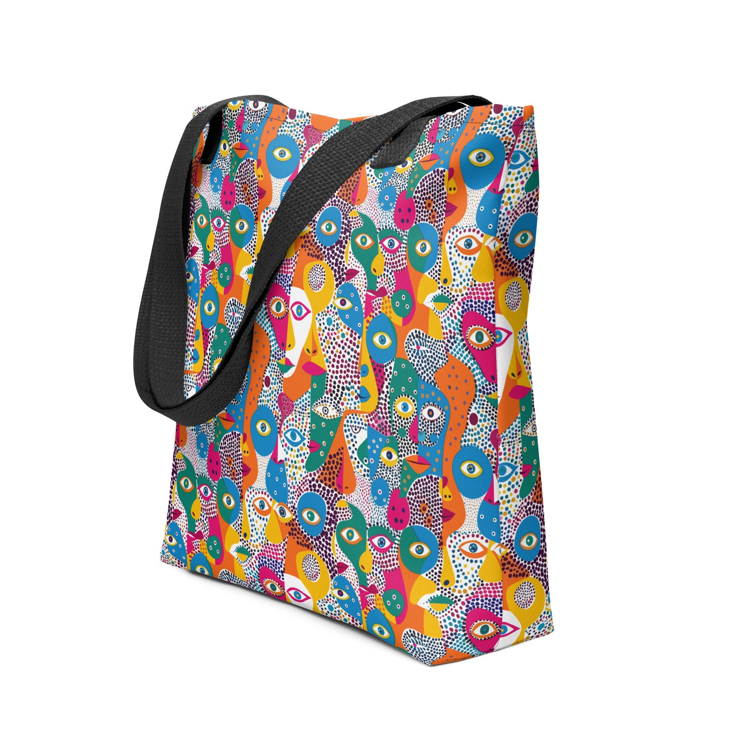 Vivid Faces - Abstract Pattern - Tote bag