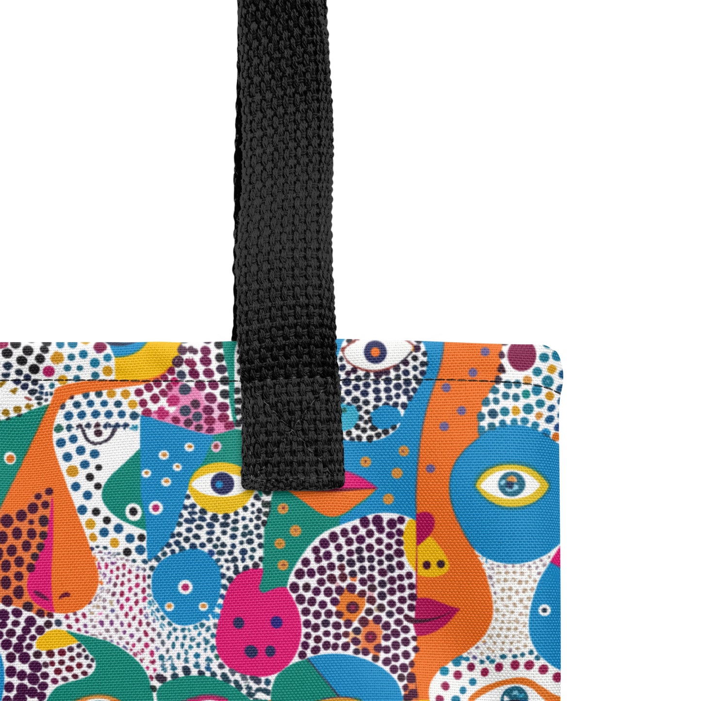 Vivid Faces - Abstract Pattern - Tote bag