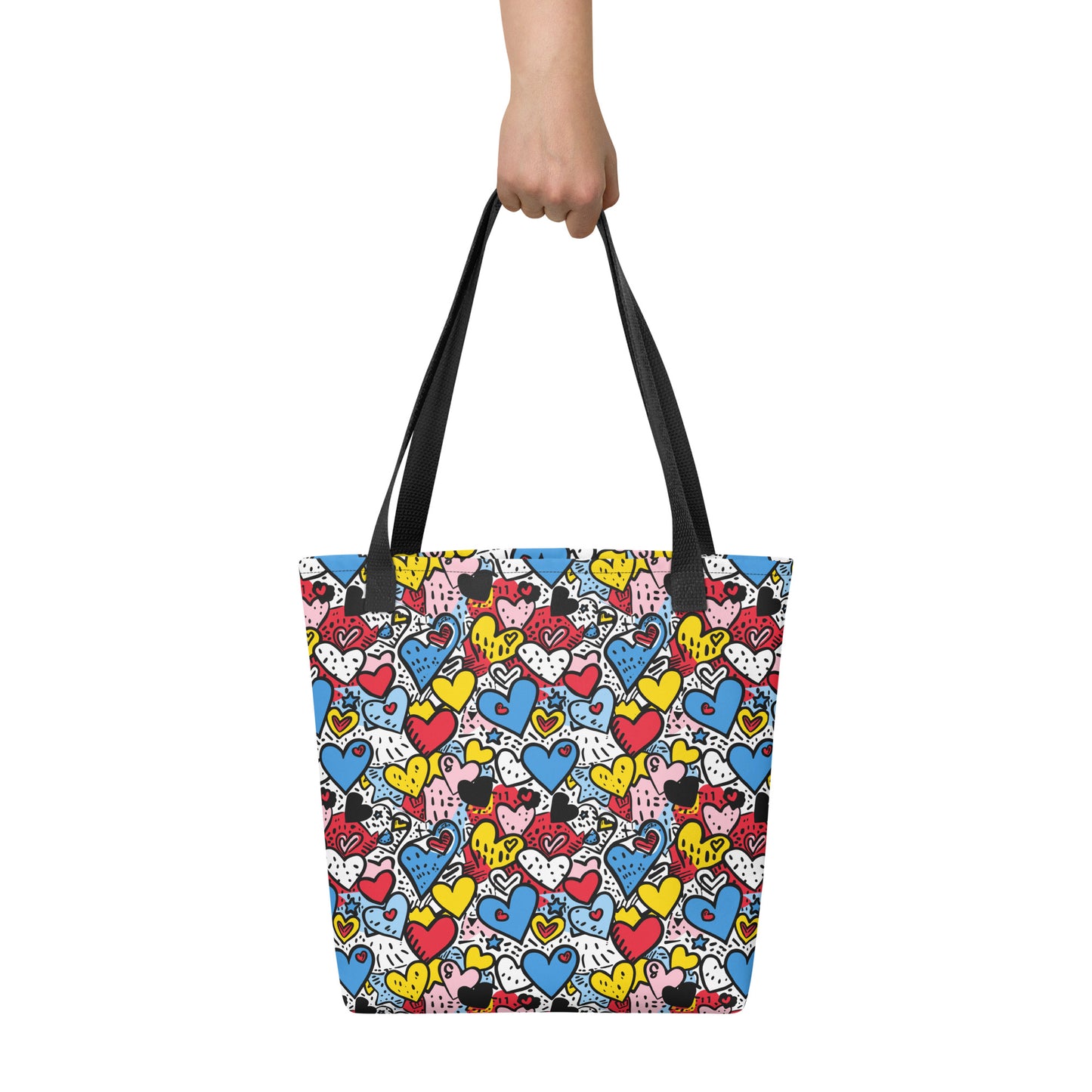 Pop art Hearts - Hearts Tote bag - Valentines Day gift for her - Spread love  - unique style