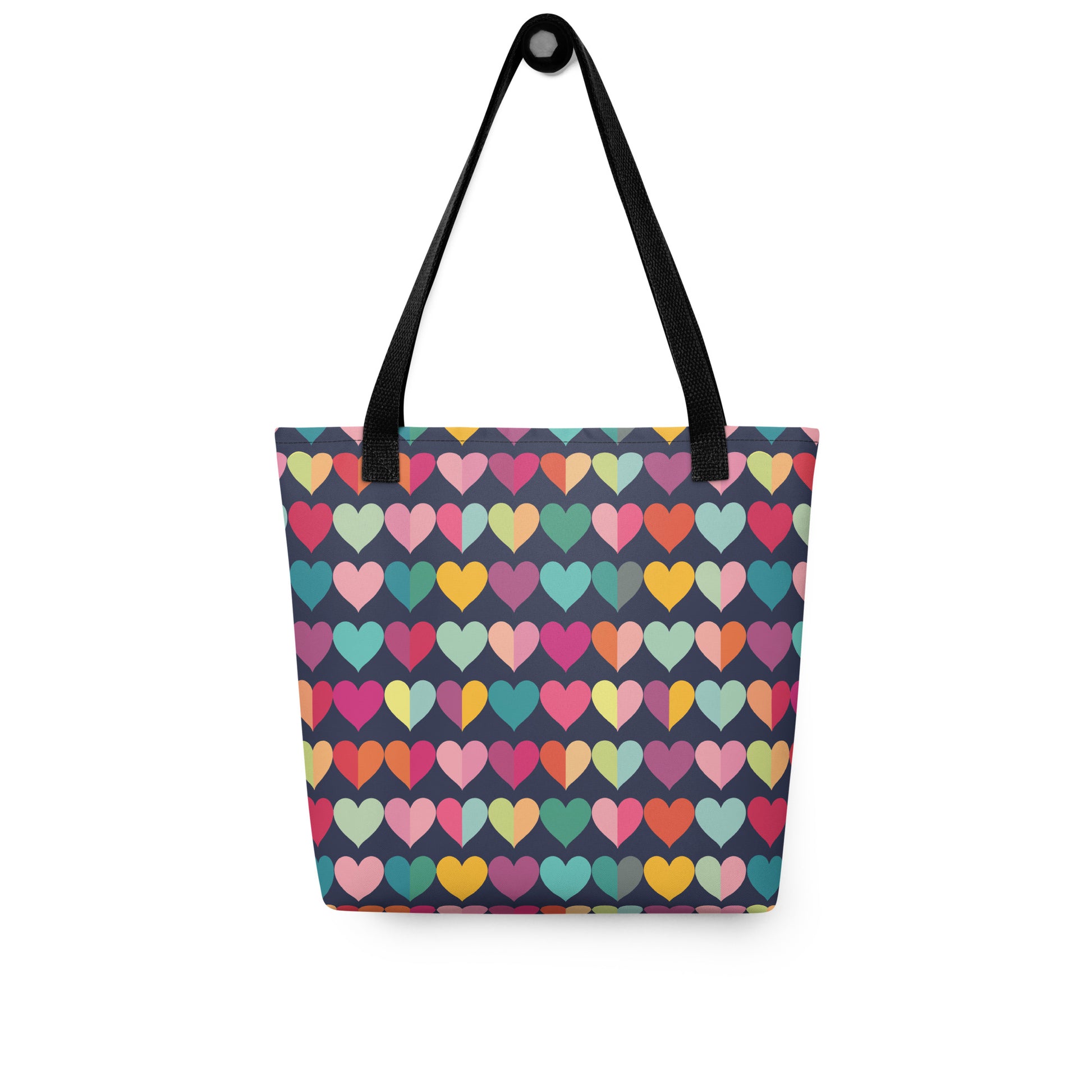 Rainbow Hearts - Hearts Tote bag - Valentines Day gift for her - Spread love  - unique style