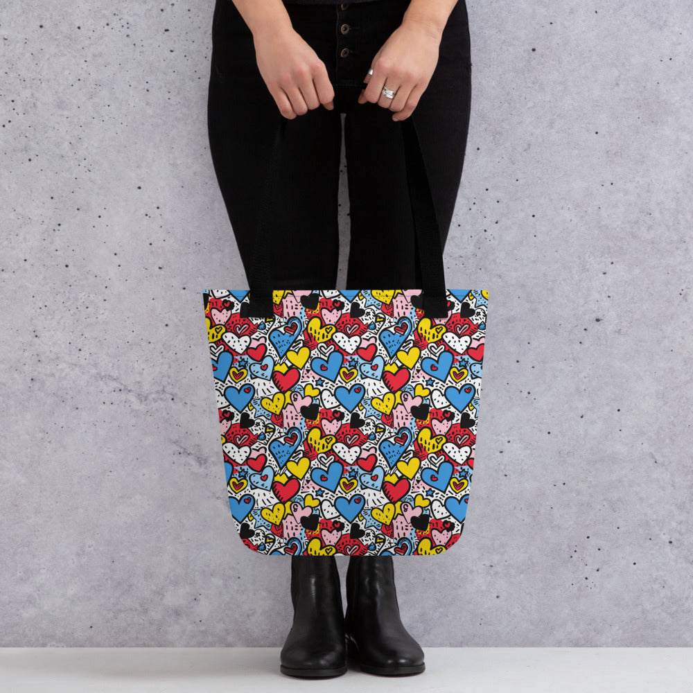 Pop Hearts - Tote bag - Pop art style hearts