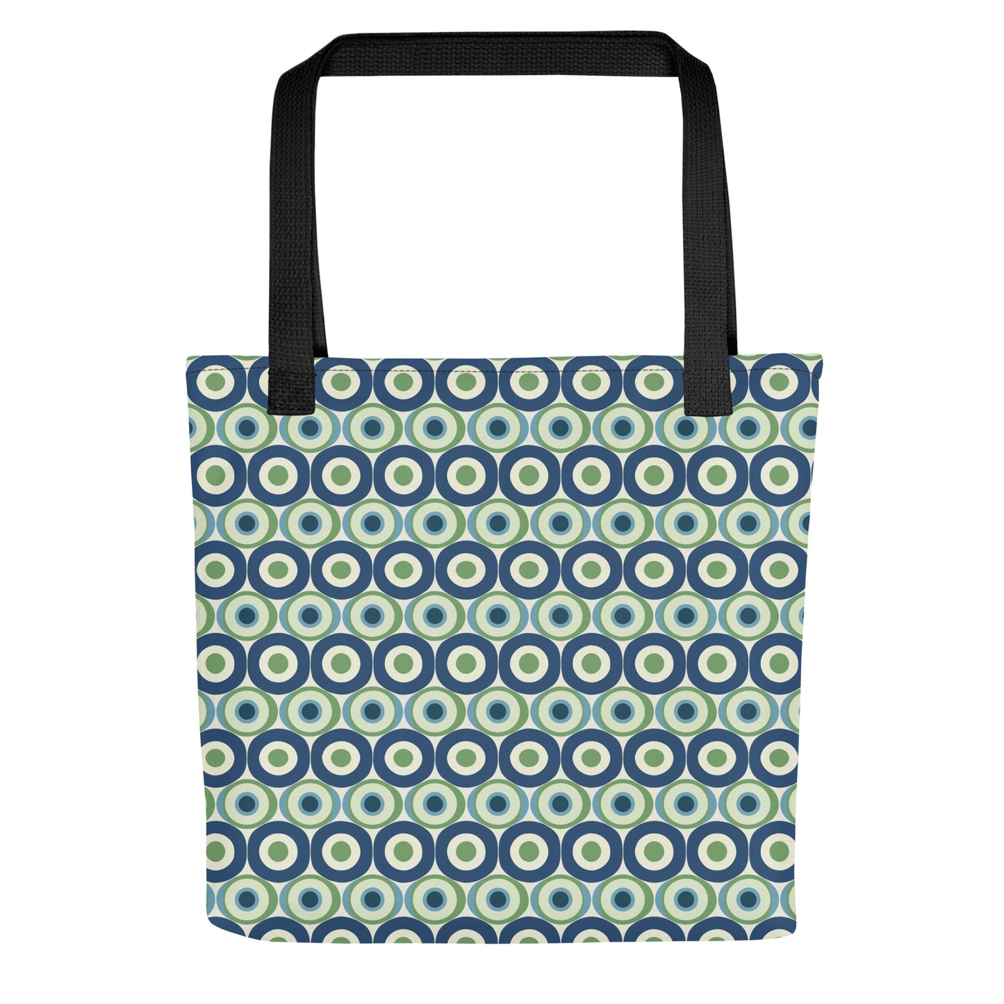 Retro Vibes Tote Bag, Abstract '60s Design, Vintage Fashion Accessory