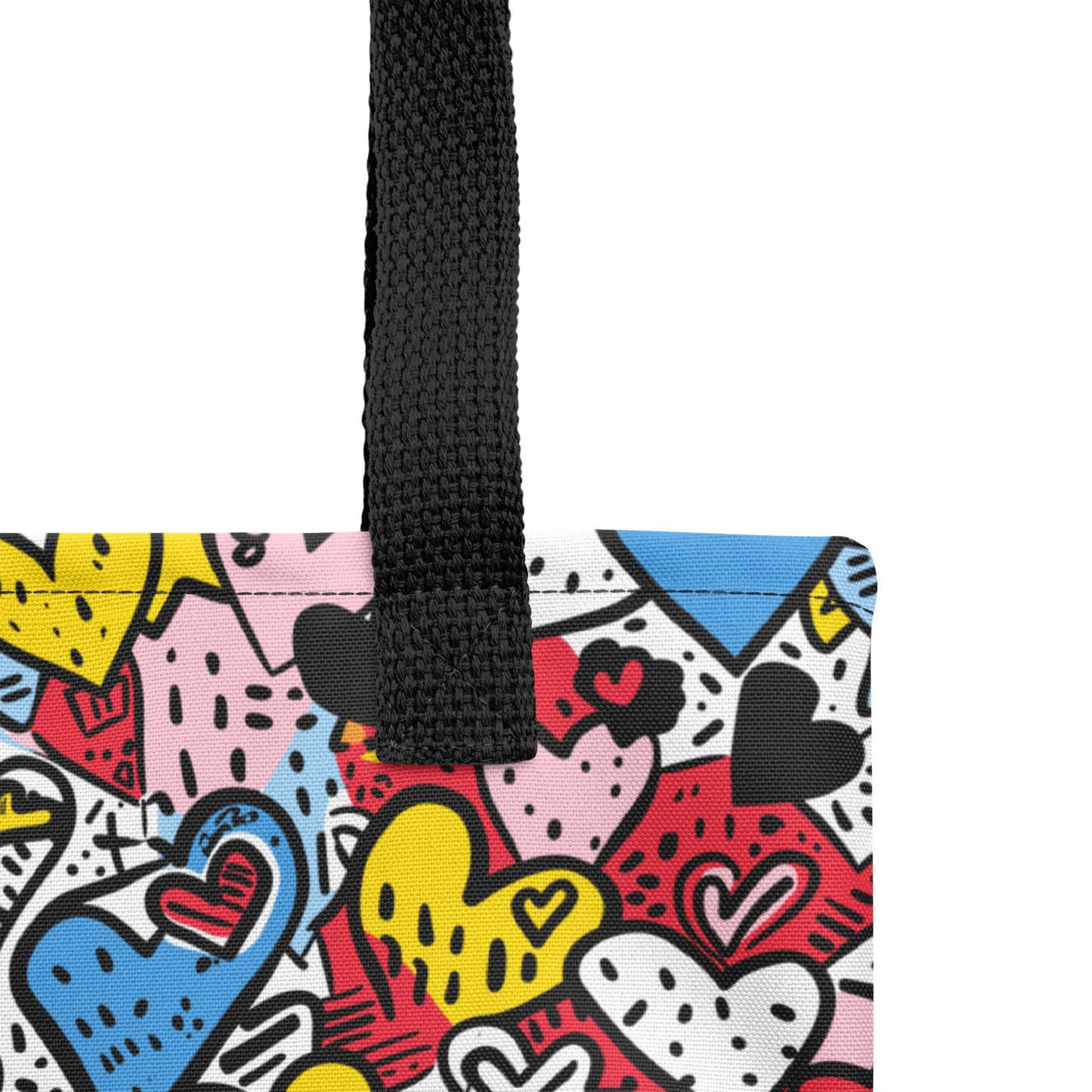 Pop art Hearts - Hearts Tote bag - Valentines Day gift for her - Spread love  - unique style