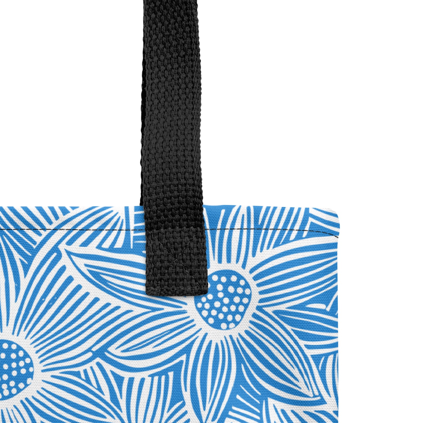 Azure Sunflower Floral pattern - Tote bag