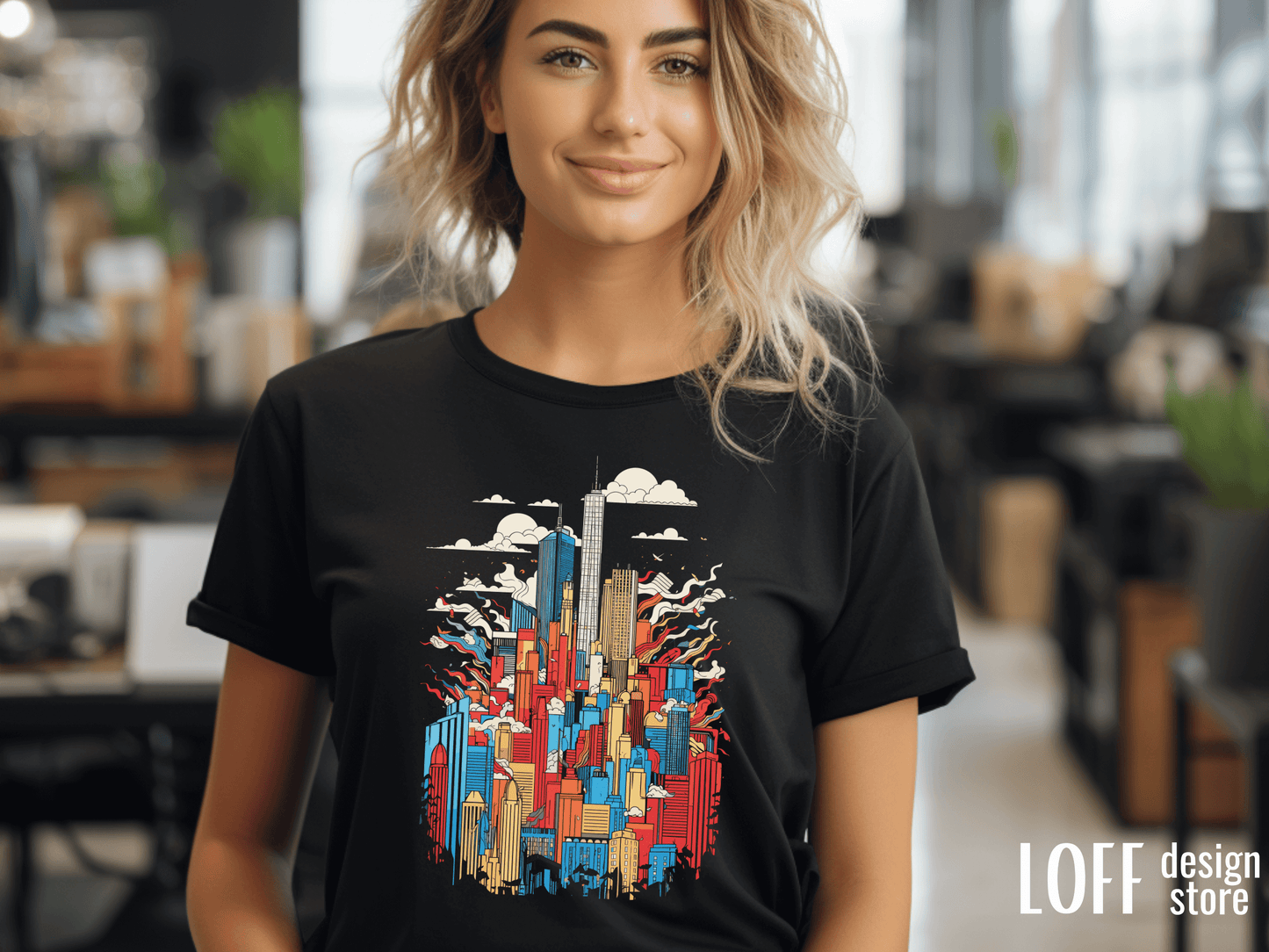 graphic tee_city_abstract_gift idea_cool_tee