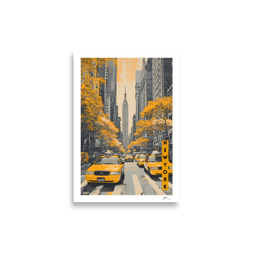 Paint in Yellow - City Vibes - Poster - New York