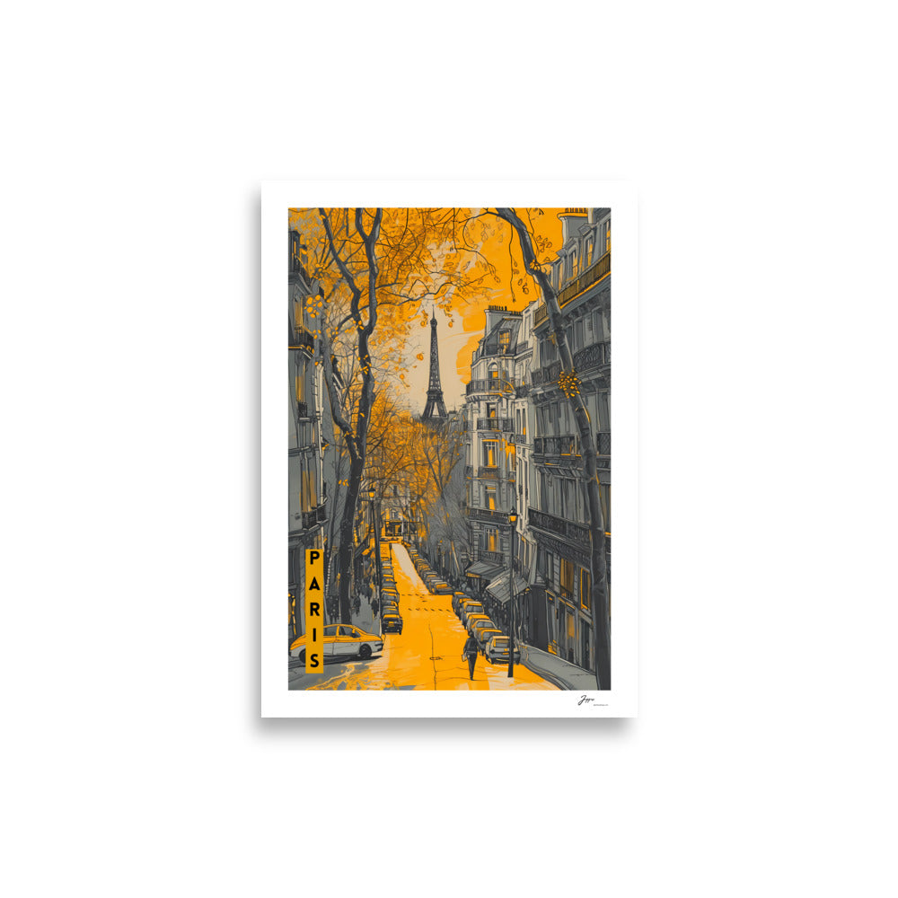 Paint in Yellow - City Vibes - Poster - Paris