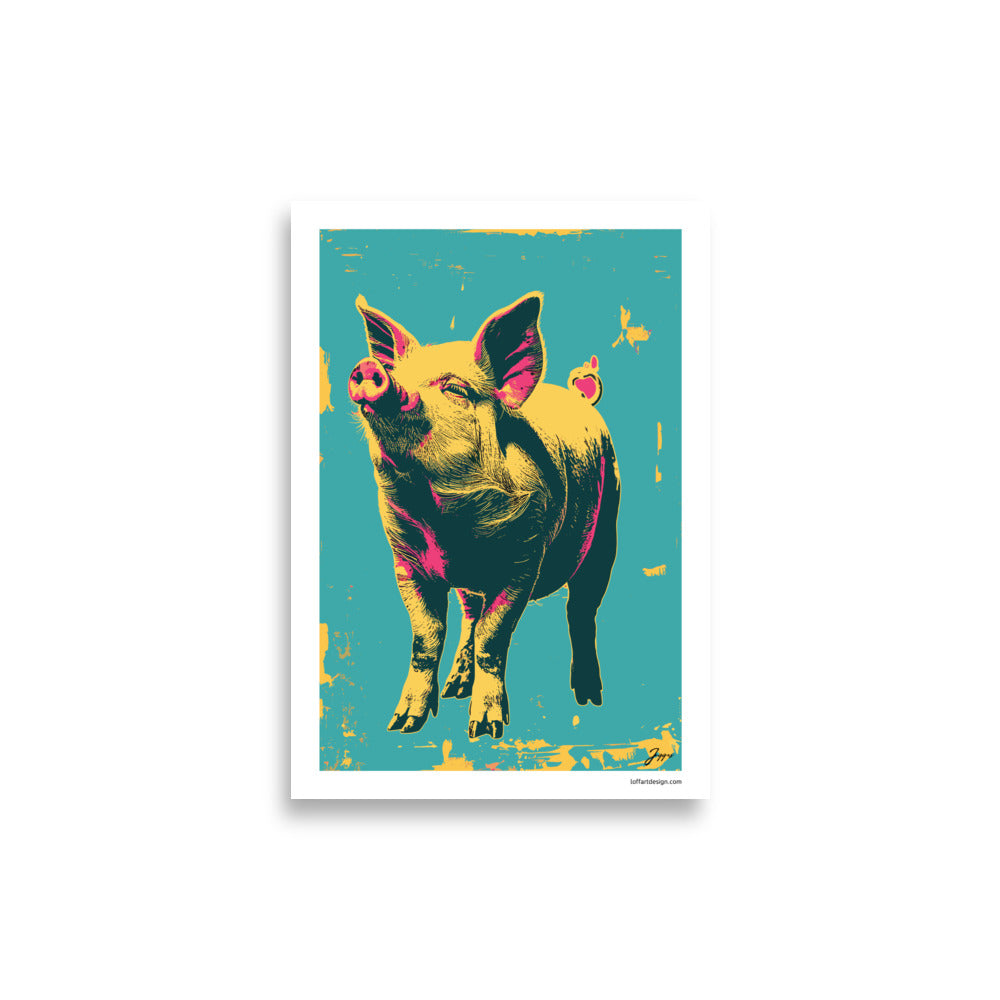 Percy-Farmyard Pop Portraits Poster