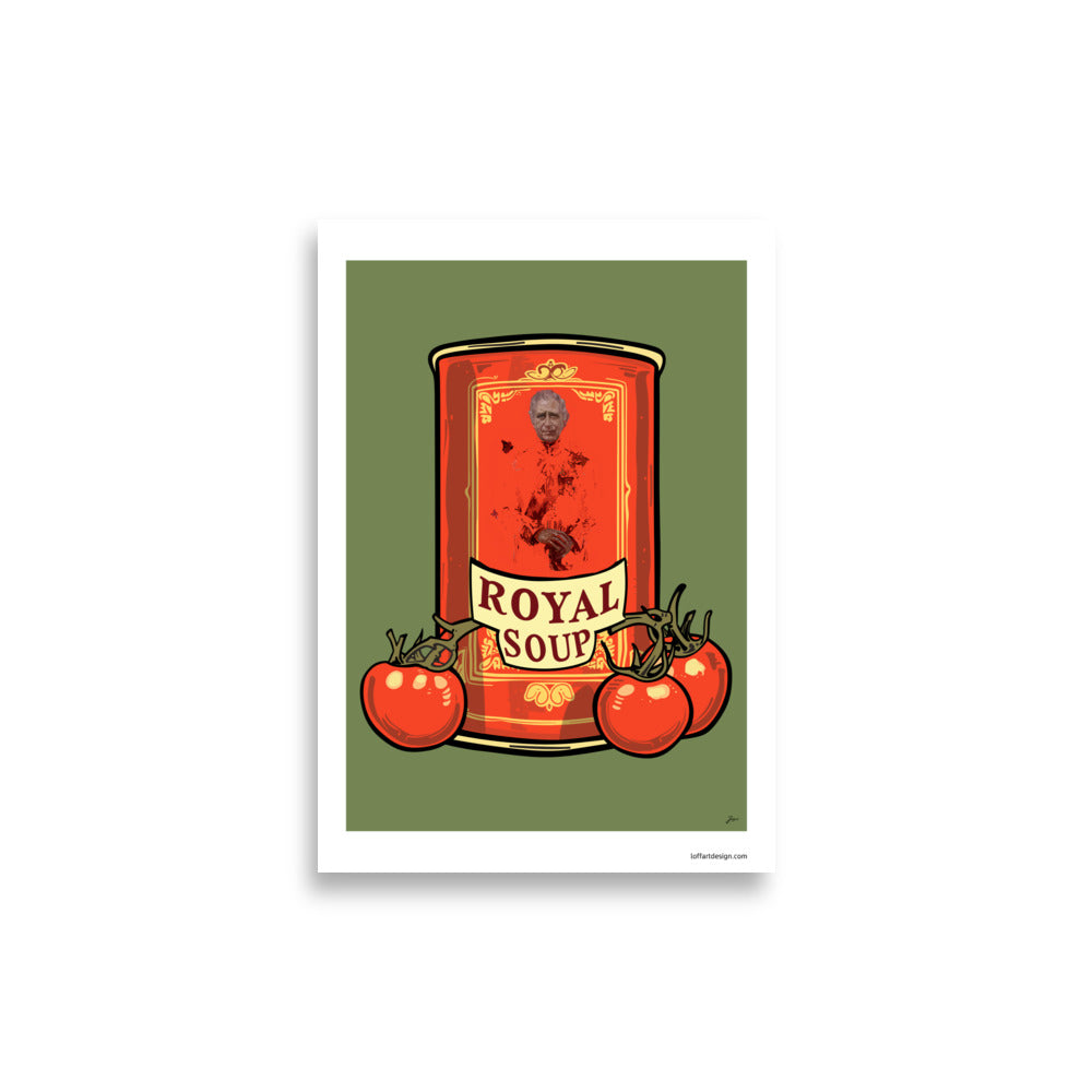 King Charles III oficial portrait  parody -  Poster - Royal Family art - Funny wall decor