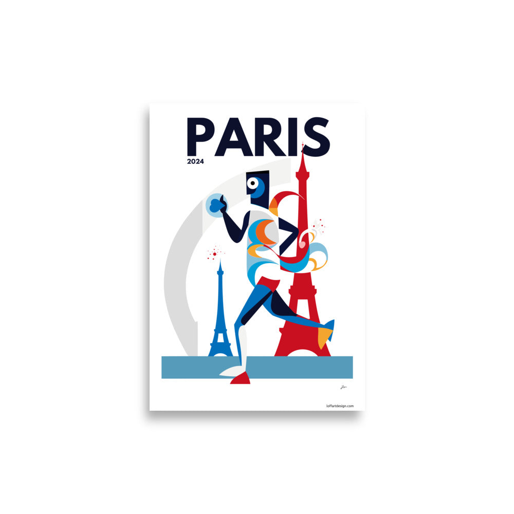 Paris 2024 Olympics Modern Art Poster