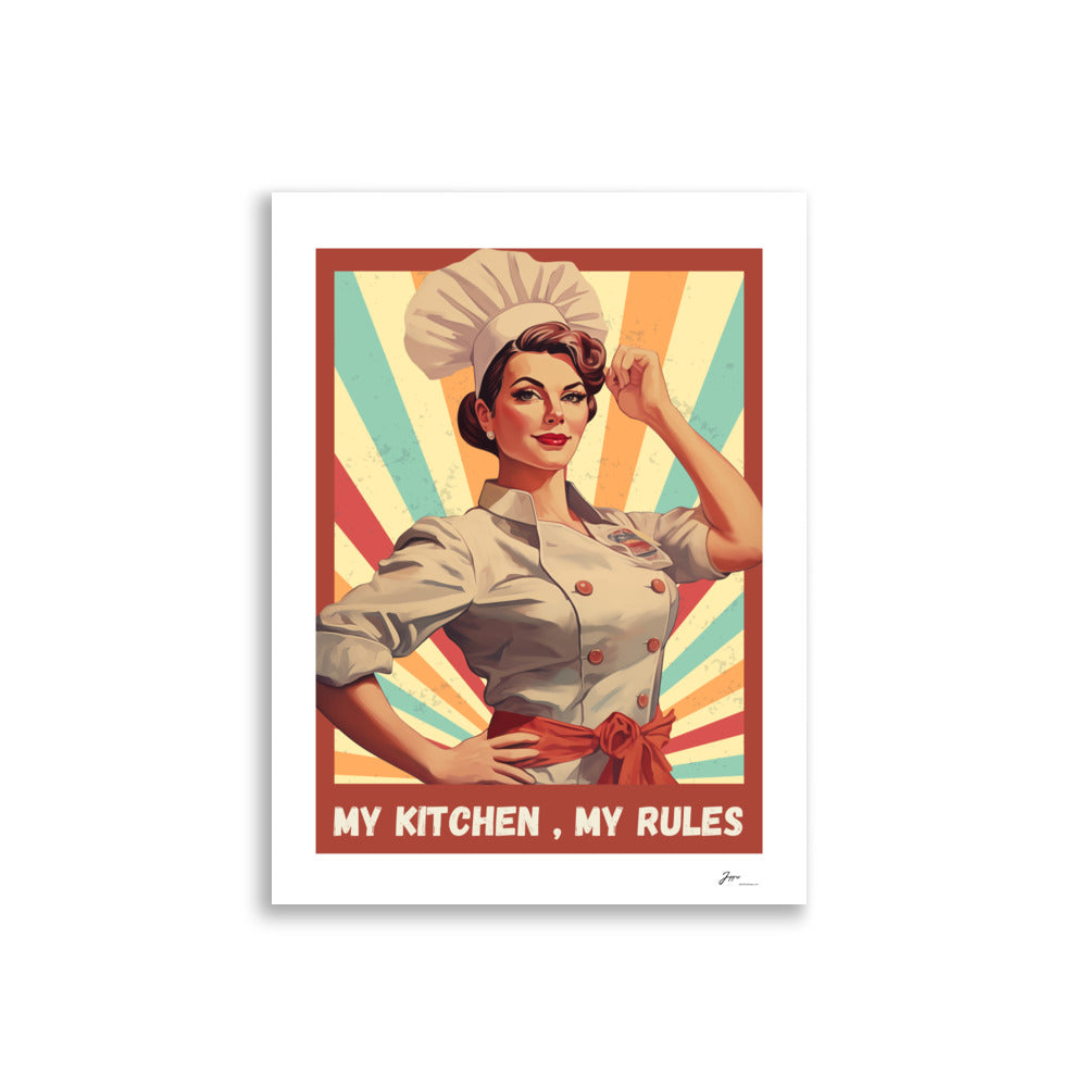 My Kitchen, My Rules - Poster - Kitchen wall art