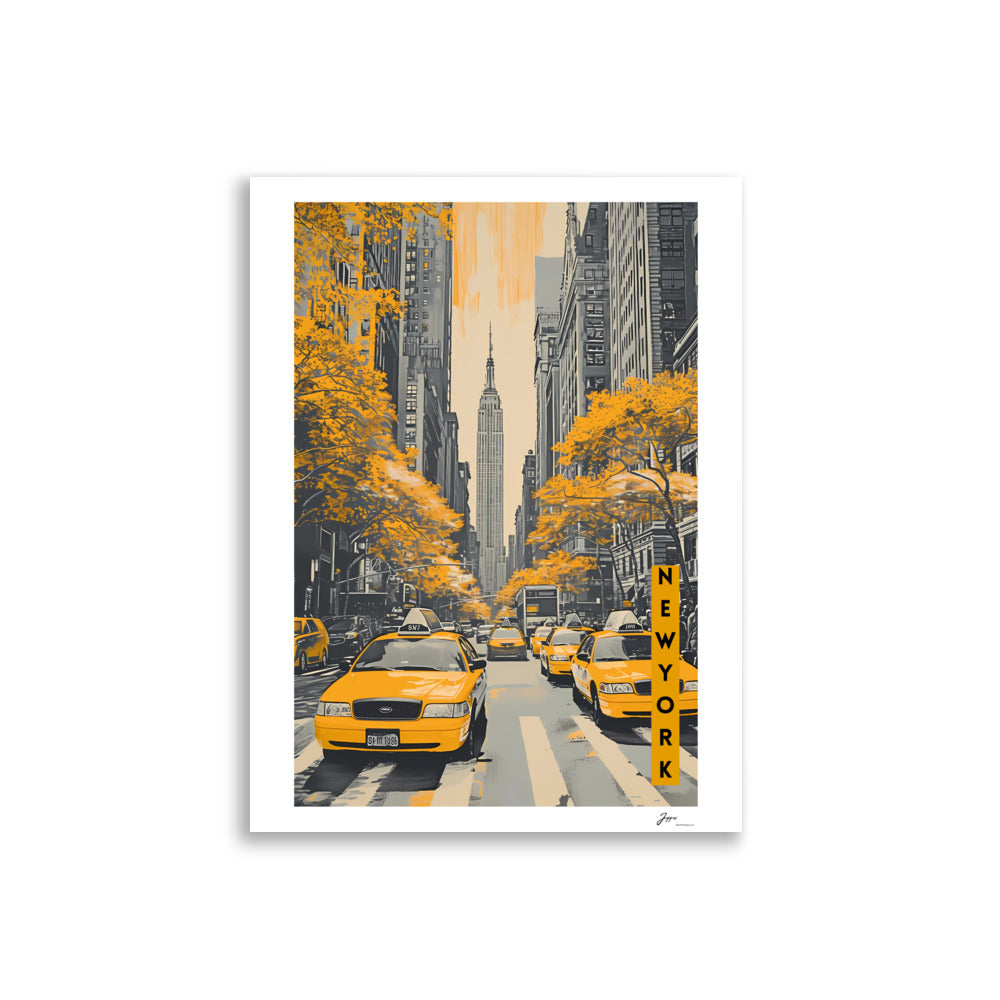 Paint in Yellow - City Vibes - Poster - New York