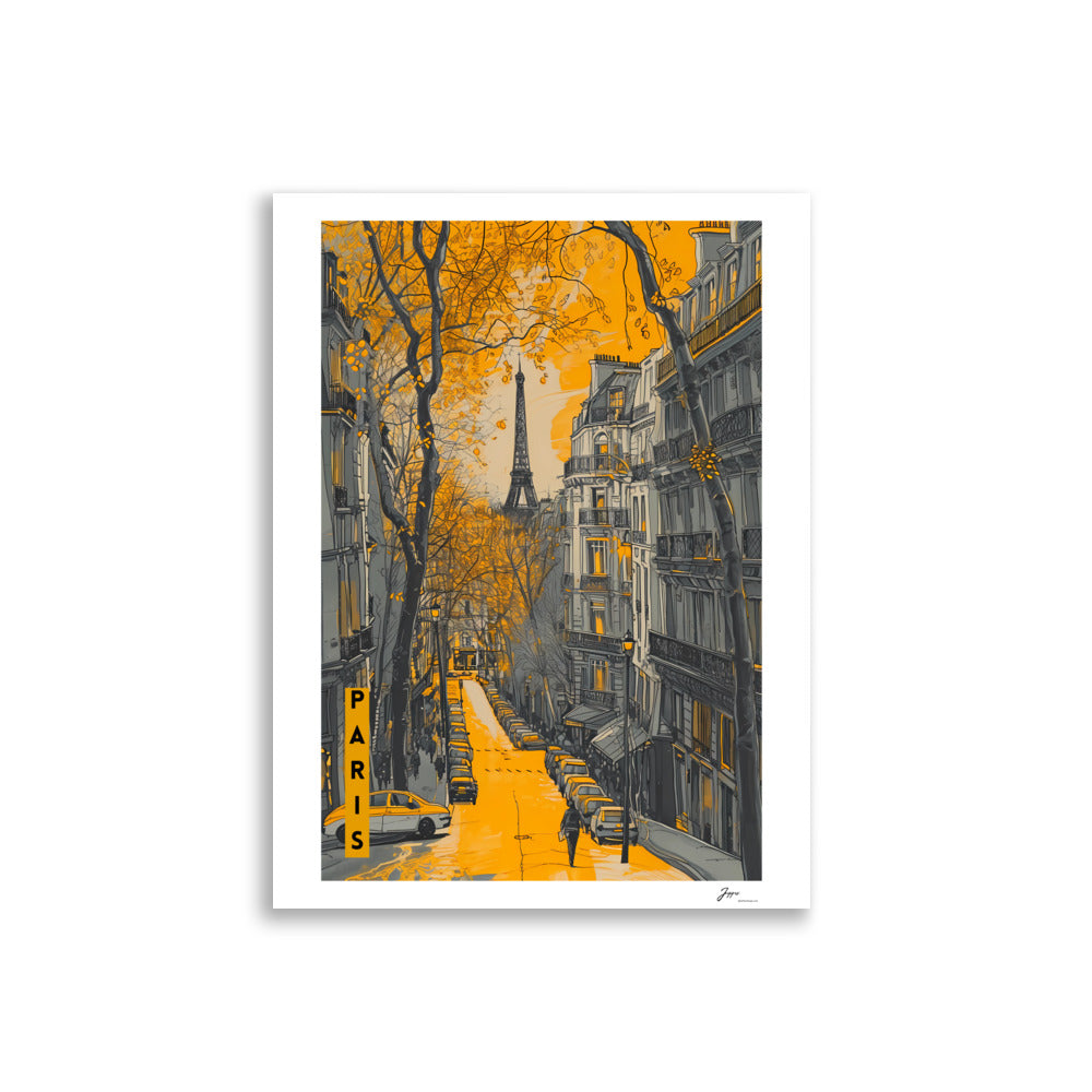 Paint in Yellow - City Vibes - Poster - Paris