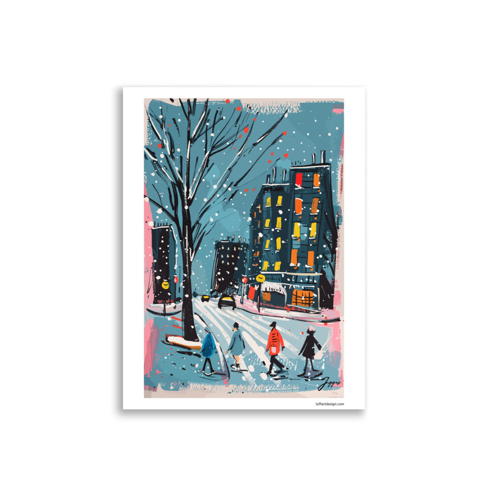 City Views Snow - Poster - Original Wall Art