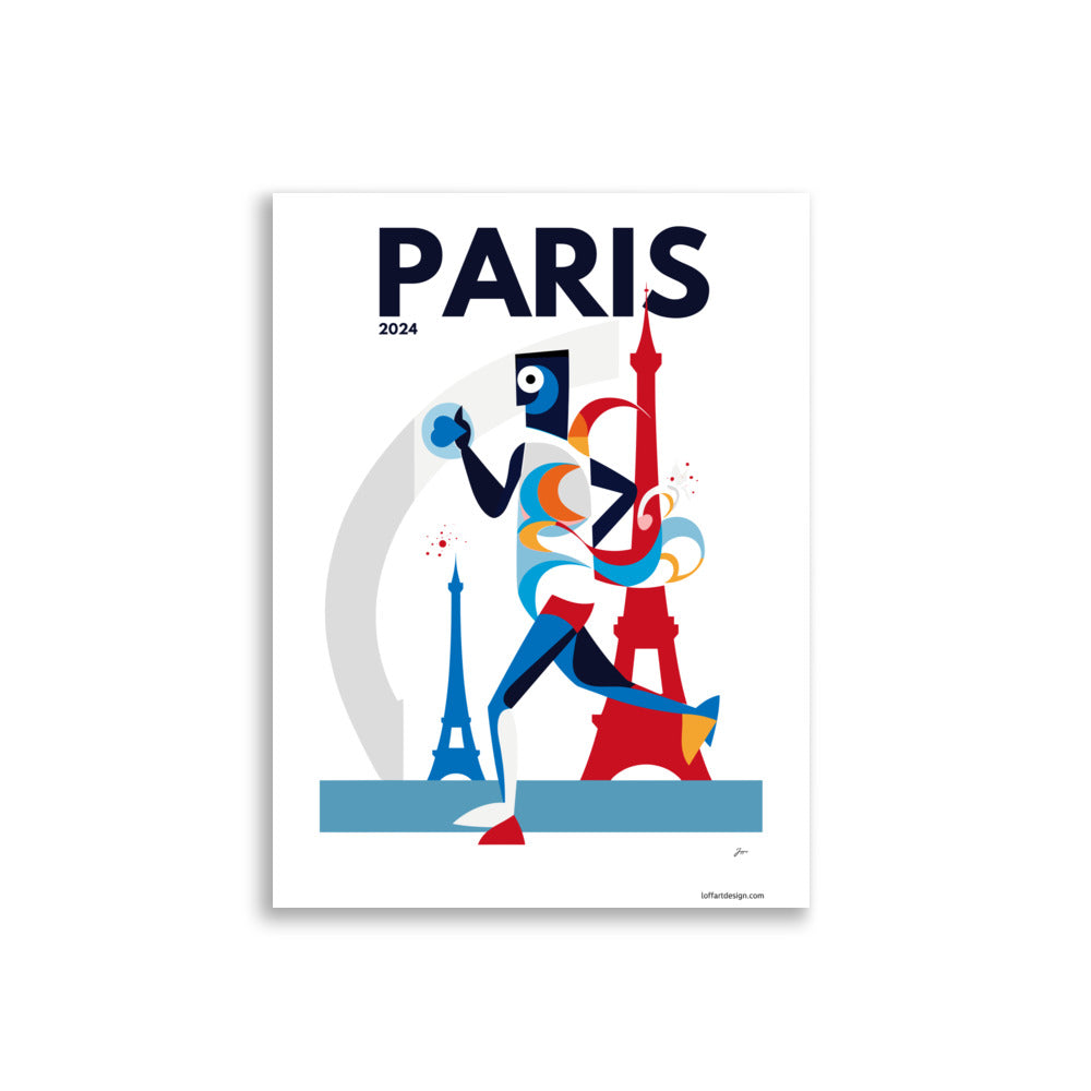 Paris 2024 Olympics Modern Art Poster