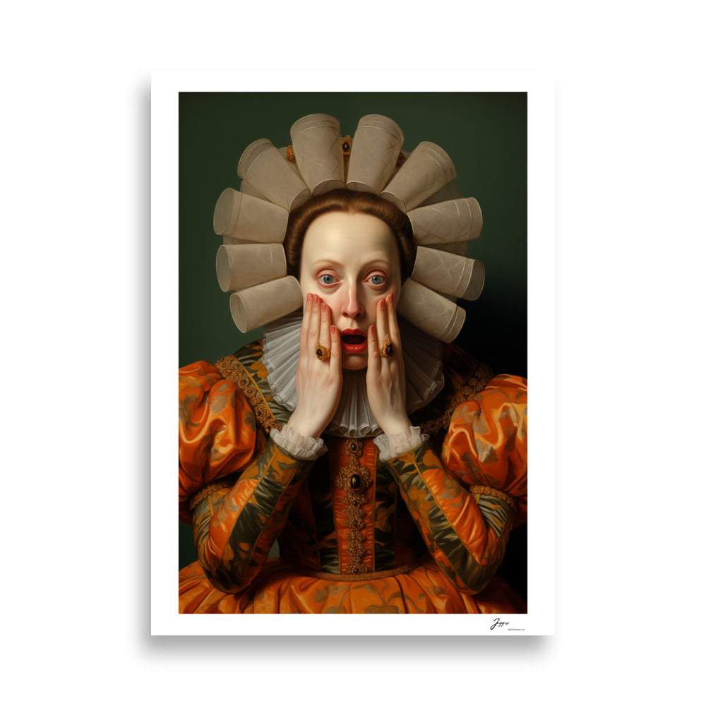 Marquessa Penelope - Poster - Funny Classical  Painting Portrait Prints