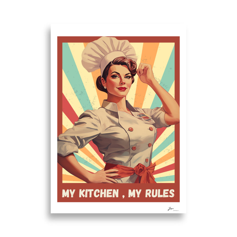 My Kitchen, My Rules - Poster - Kitchen wall art