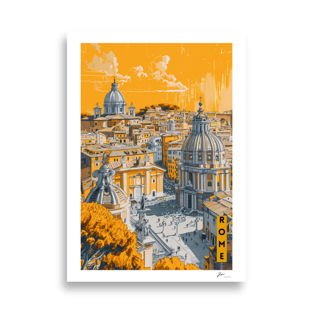 Paint in Yellow - City Vibes - Poster - Rome