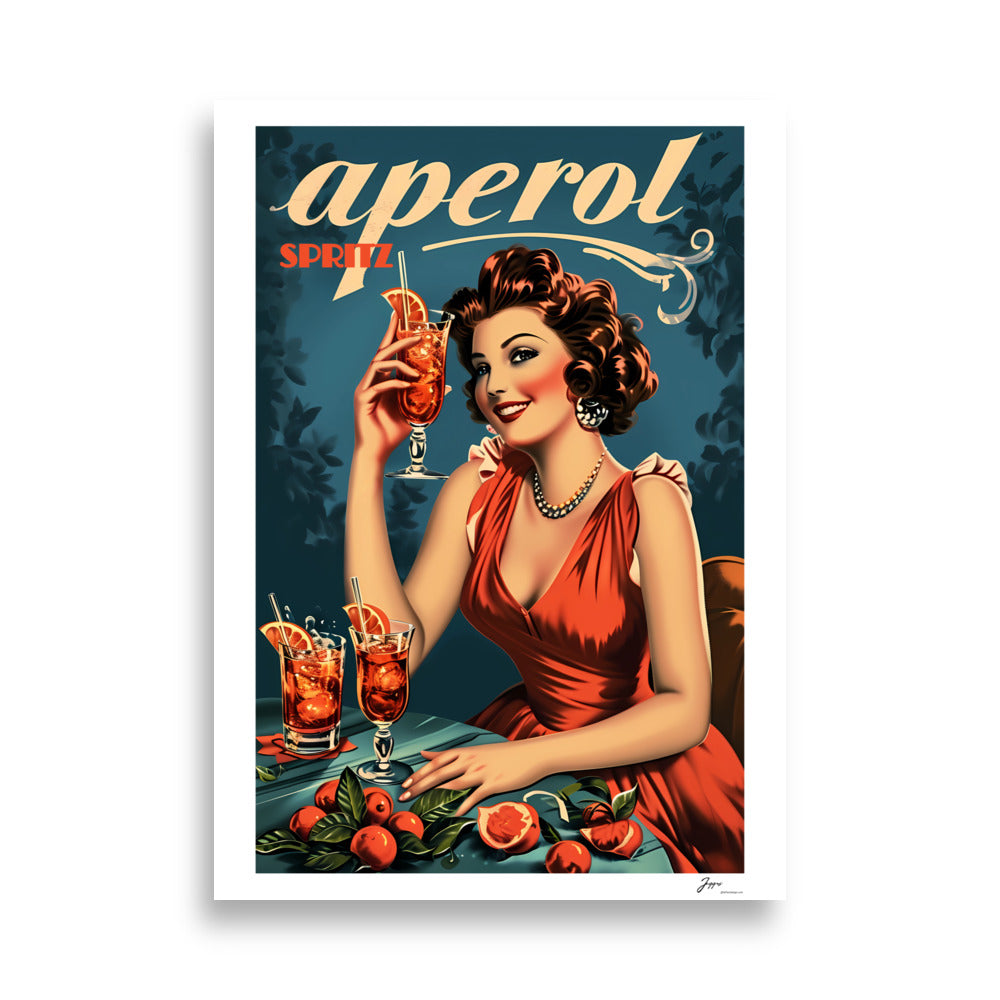 Vintage Aperol Spritz Poster: A Toast to Timeless Elegance!