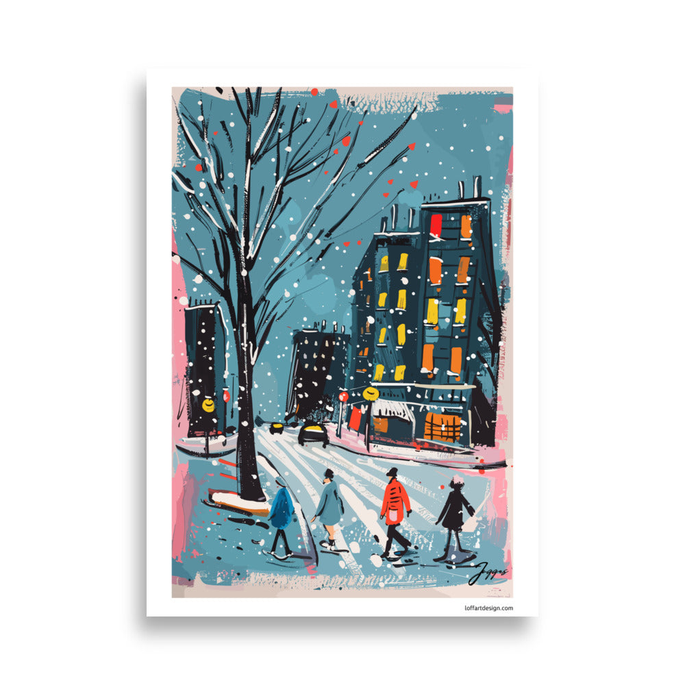 City Views Snow - Poster - Original Wall Art