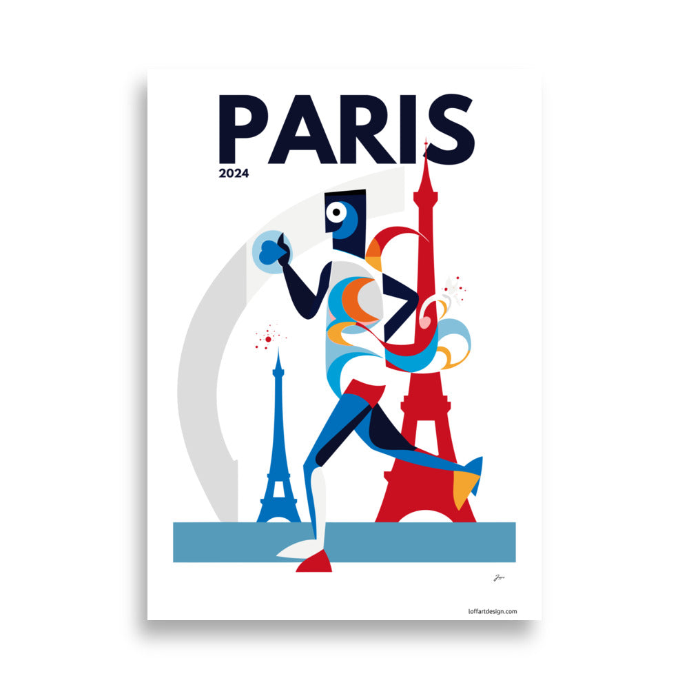 Paris 2024 Olympics Modern Art Poster