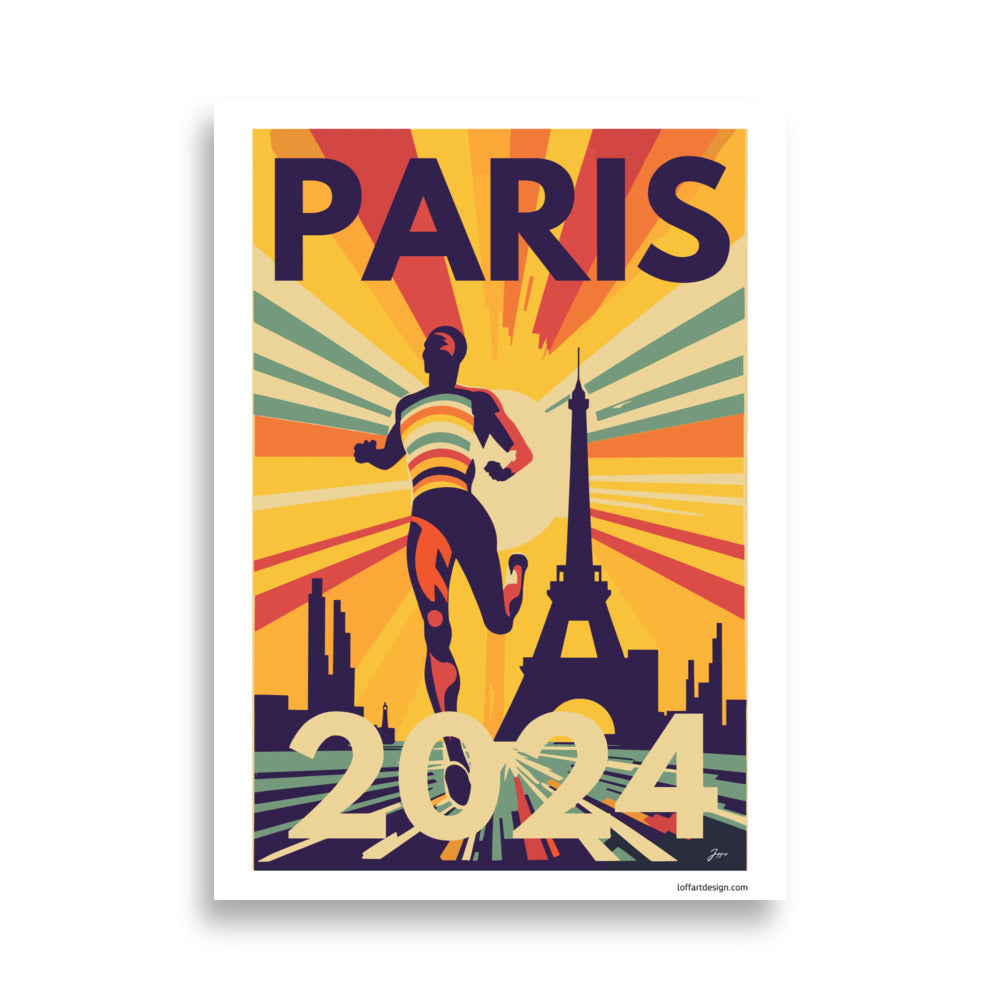 Poster Title: Paris 2024 Poster | Vibrant Sports Event Tribute