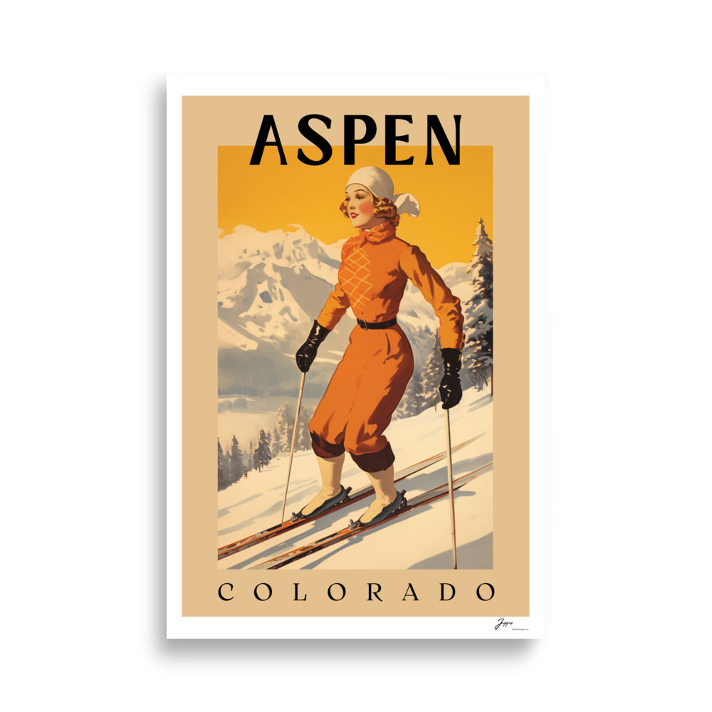 Aspen - Ski Vintage Poster