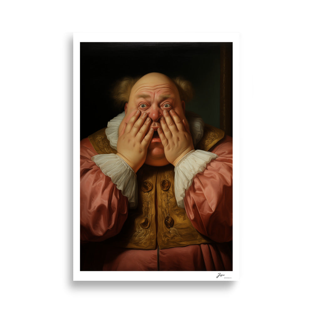 Baron Bartholomew  Poster - Funny Classical  Painting Portrait Prints