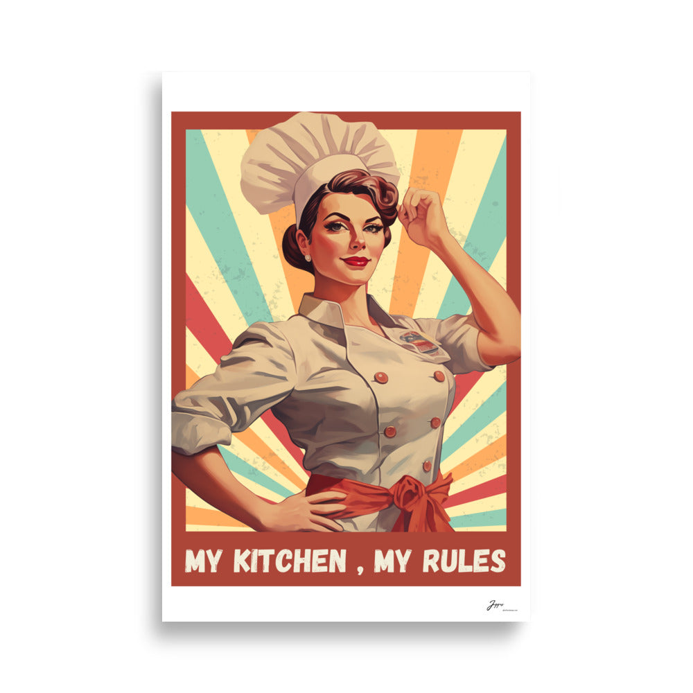 My Kitchen, My Rules - Poster - Kitchen wall art