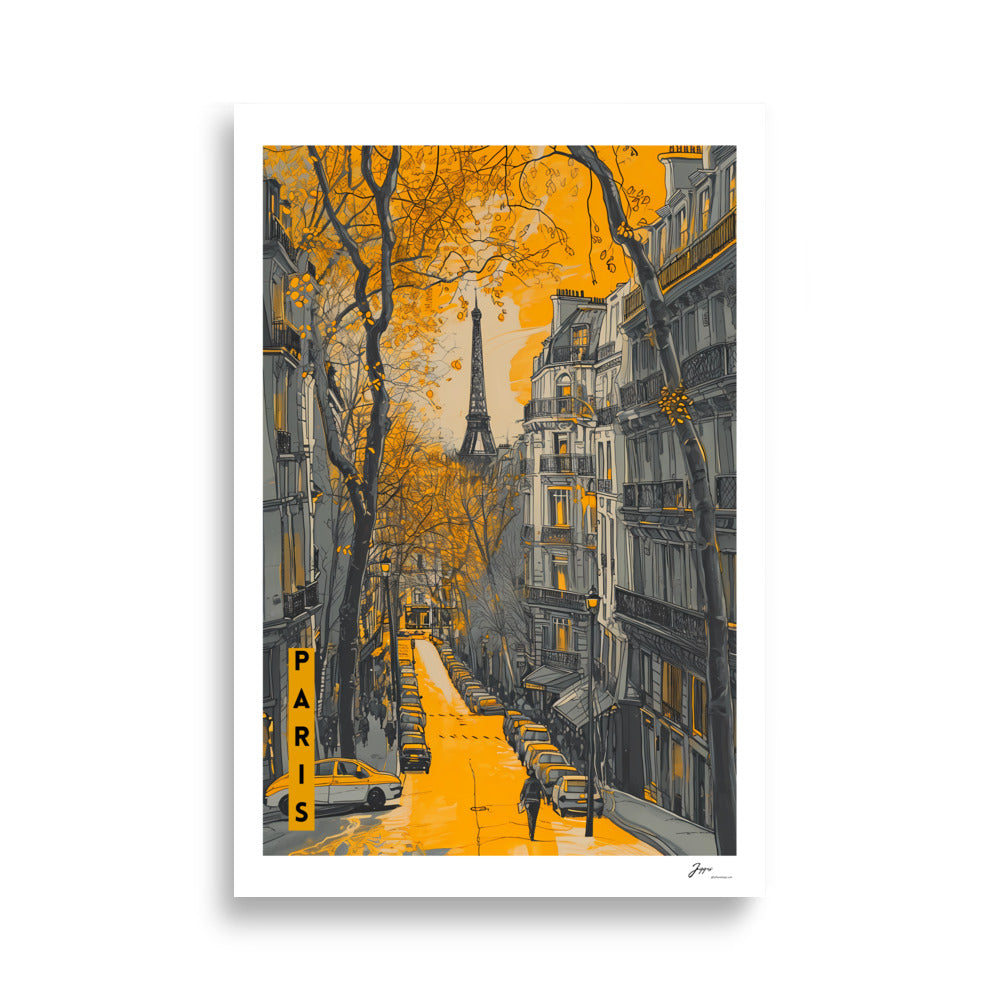 Paint in Yellow - City Vibes - Poster - Paris