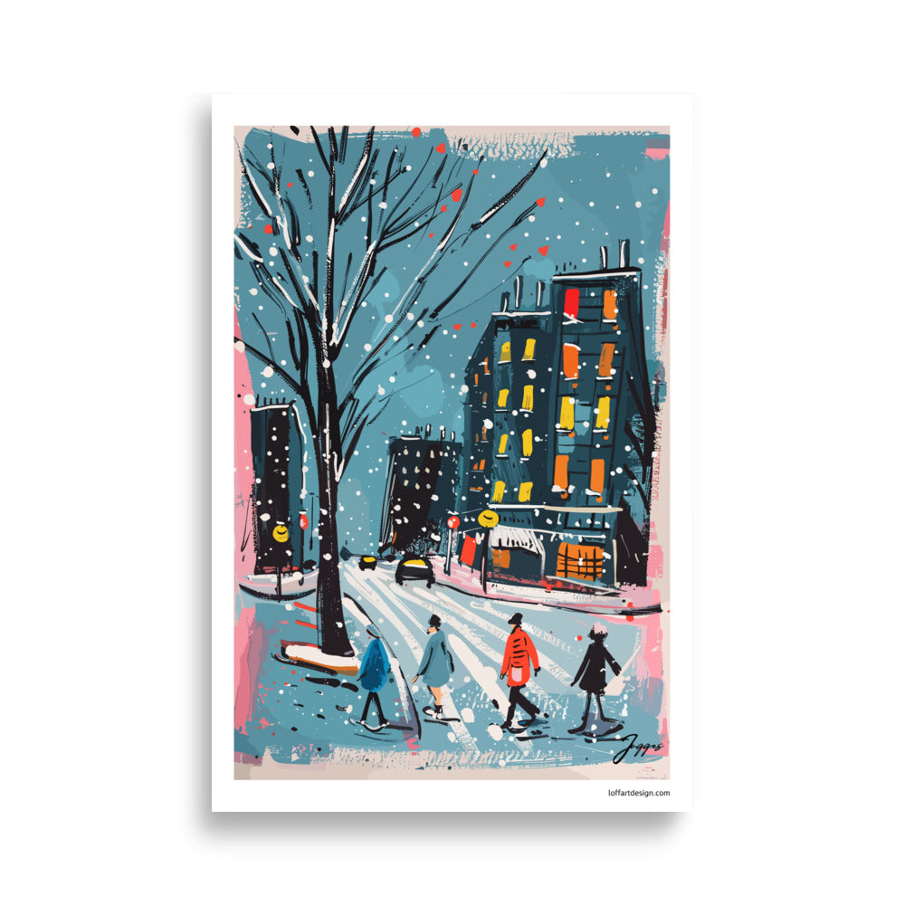 City Views Snow - Poster - Original Wall Art