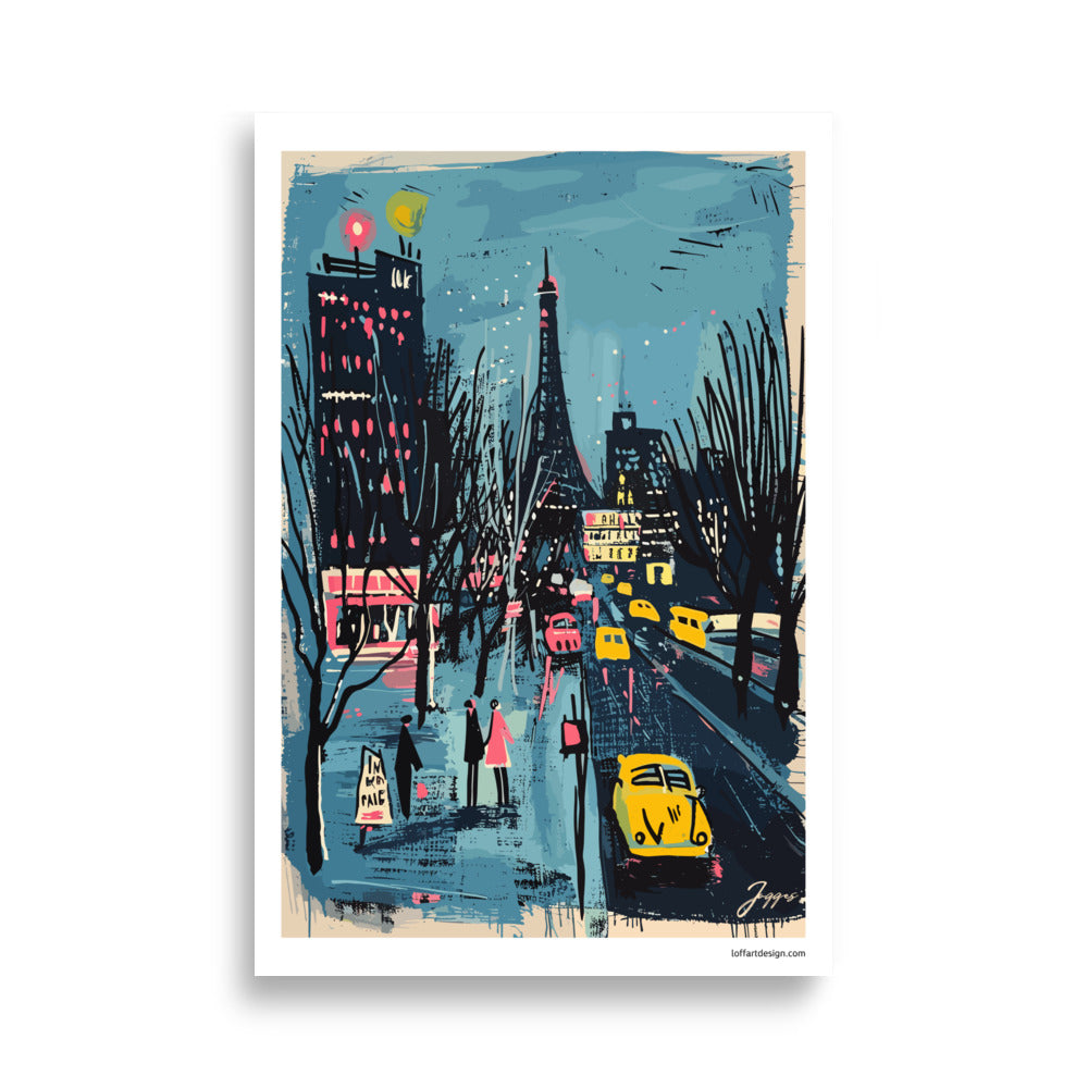 City Views Paris- Eiffel  - Poster - Original Wall Art