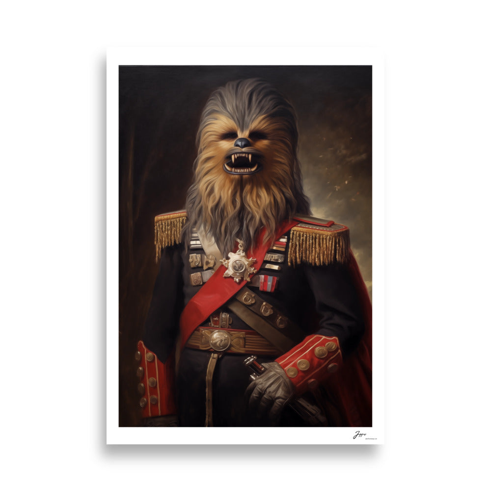 Chewbacca, Star Wars, poster, geek, vintage