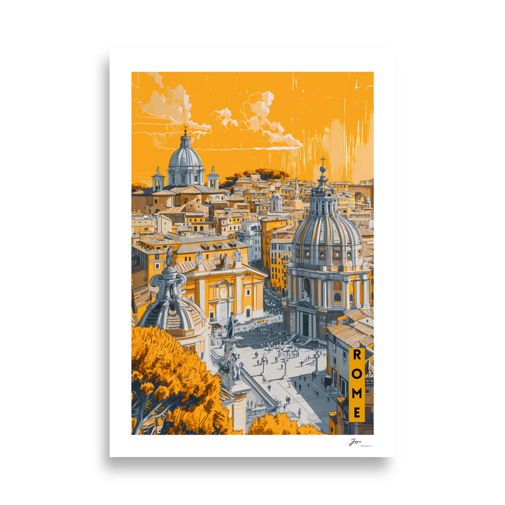 Paint in Yellow - City Vibes - Poster - Rome