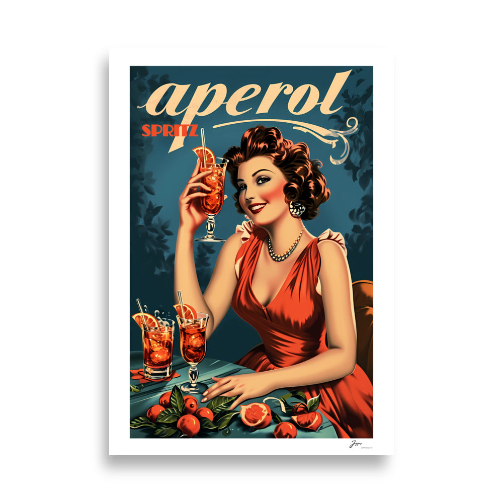 Vintage Aperol Spritz Poster,wall art, poster, vintage