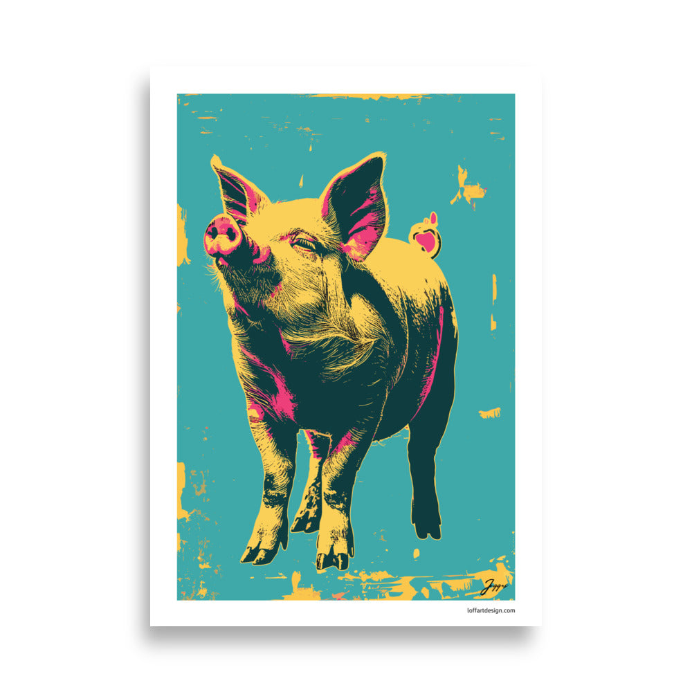 Pop art,Farmhouse , farm animals, animal portrait