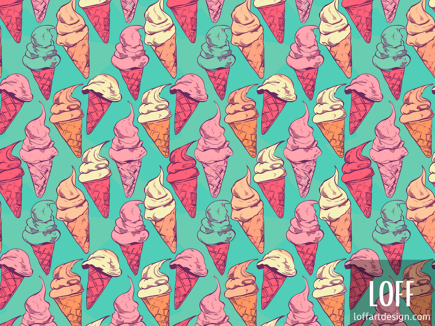 Ice Cream pattern -  Tote bag