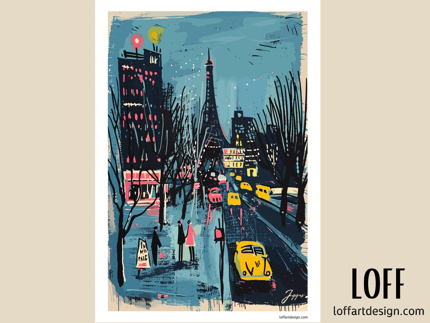 City Views Paris- Eiffel  - Poster - Original Wall Art