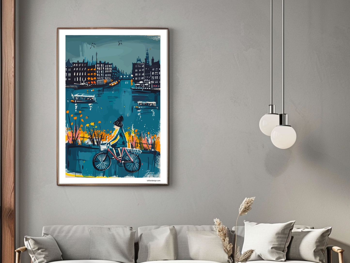 original wall art gift - urban life - home decor- Modern Contemporary Art - Airbnb Wall Art - Exclusive illustration