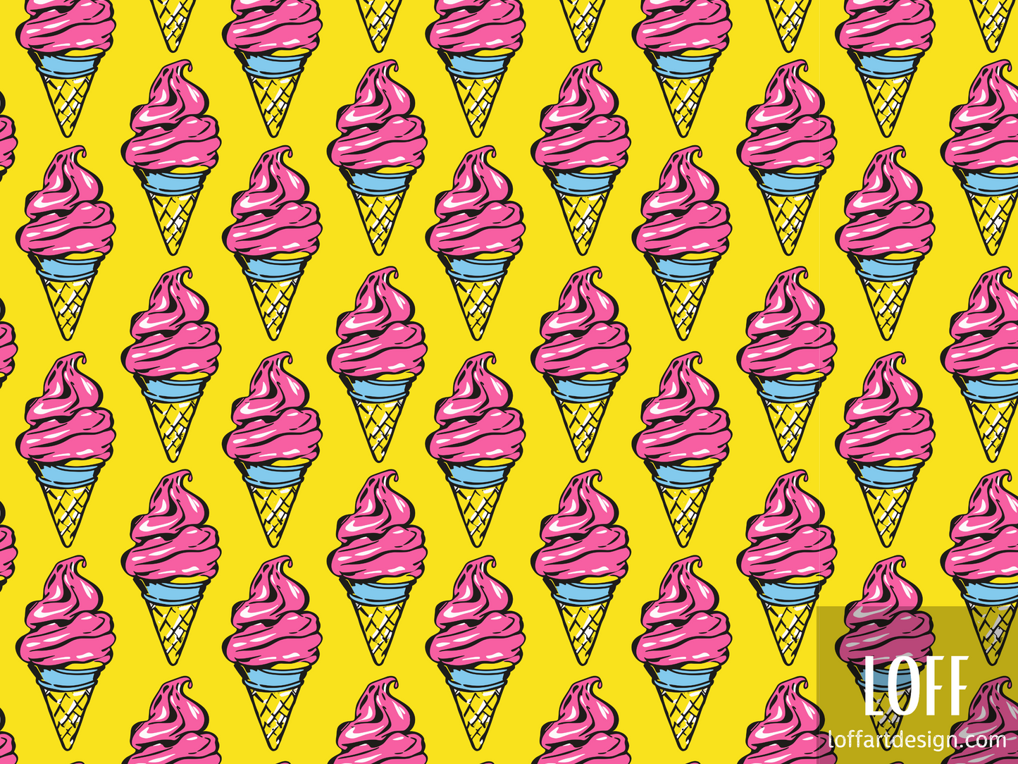 Pop art Scoops - Ice Cream pattern -  Tote Bag