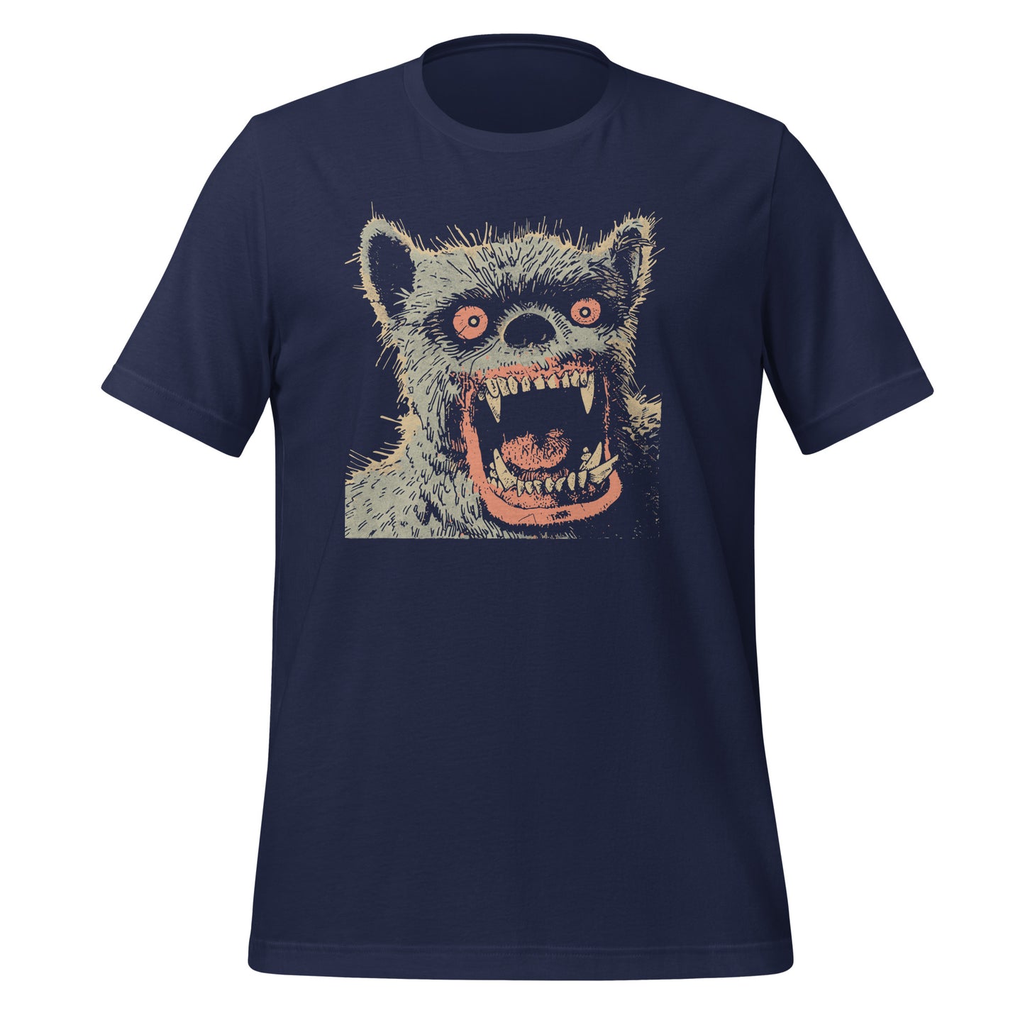  Illustration of Oscar the Monster in vibrant colors, printed on a high-quality t-shirt