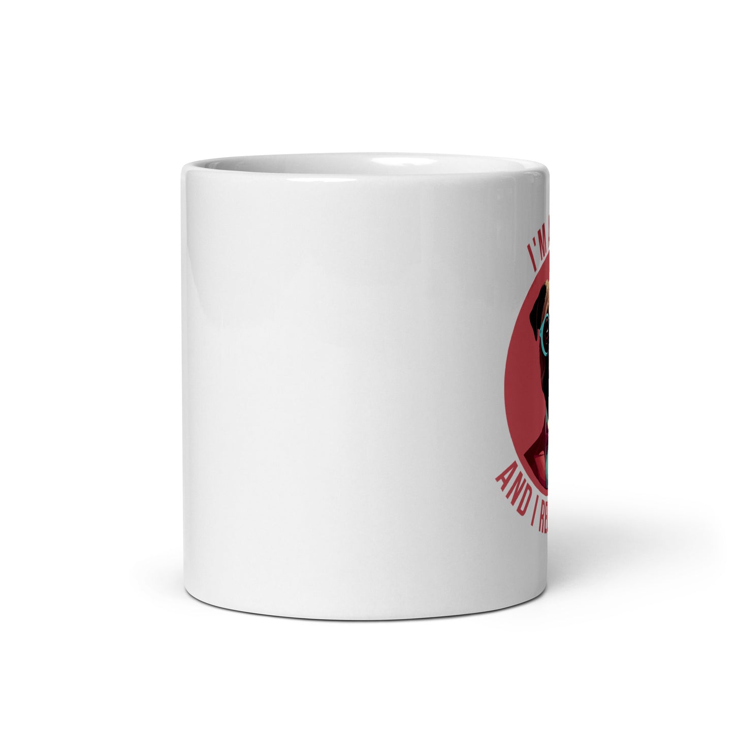 Snobbish Pug - White glossy mug