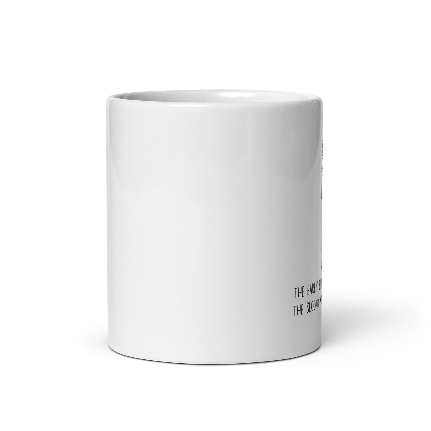 Relaxed Mouse - White glossy mug