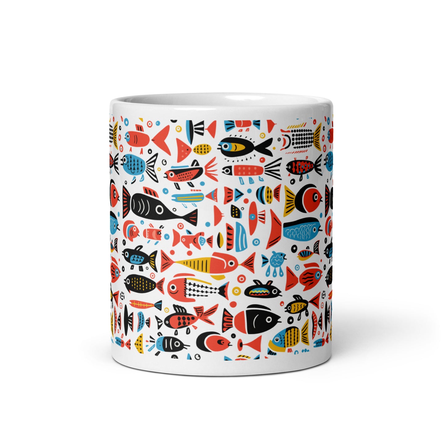 ColorSplash Shoal - White glossy mug