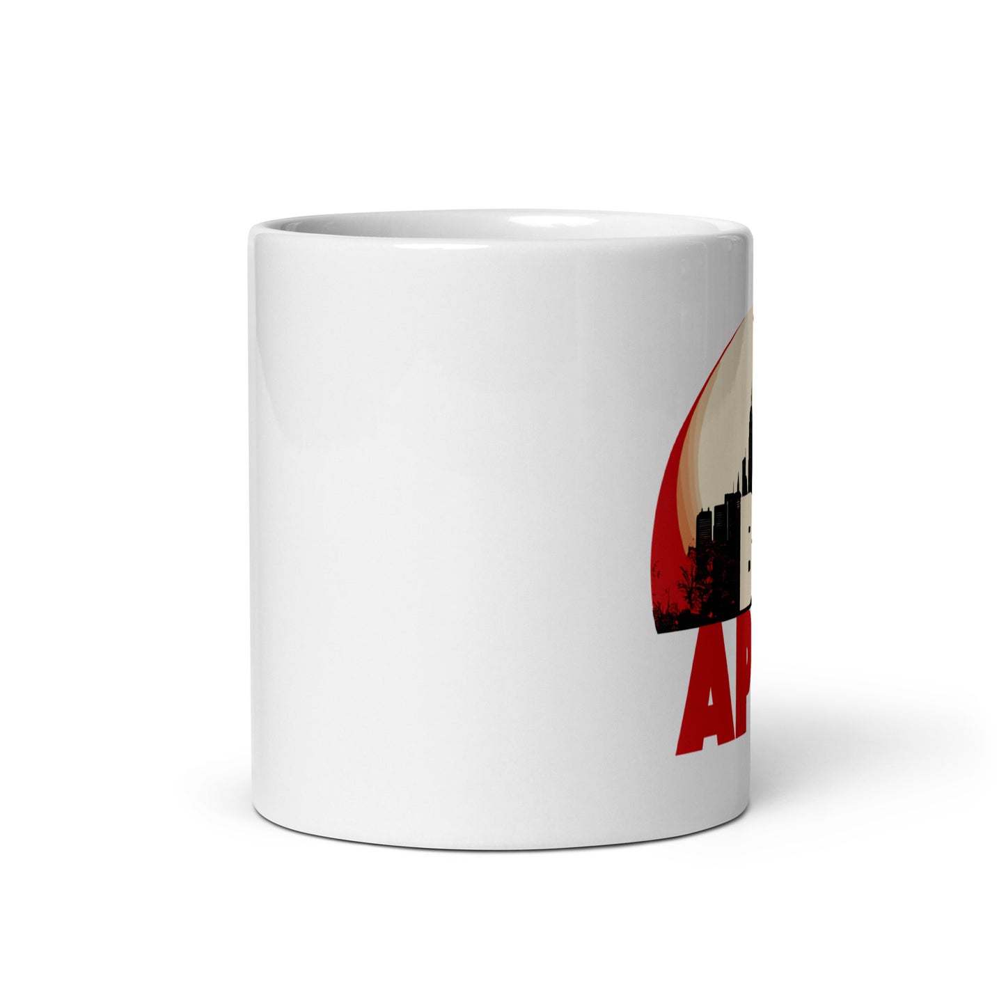 White glossy mug