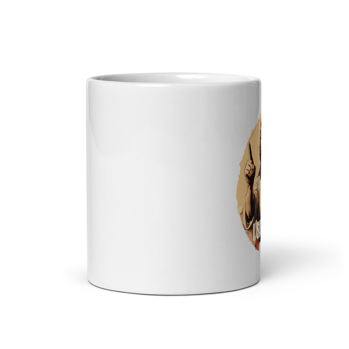 I Saw That  - Jesus White glossy mug