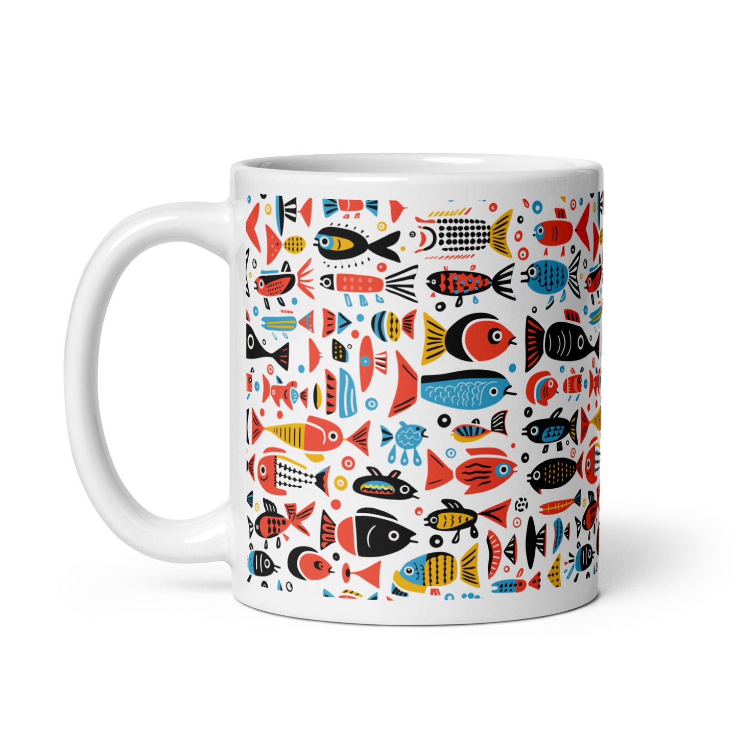 ColorSplash Shoal - White glossy mug