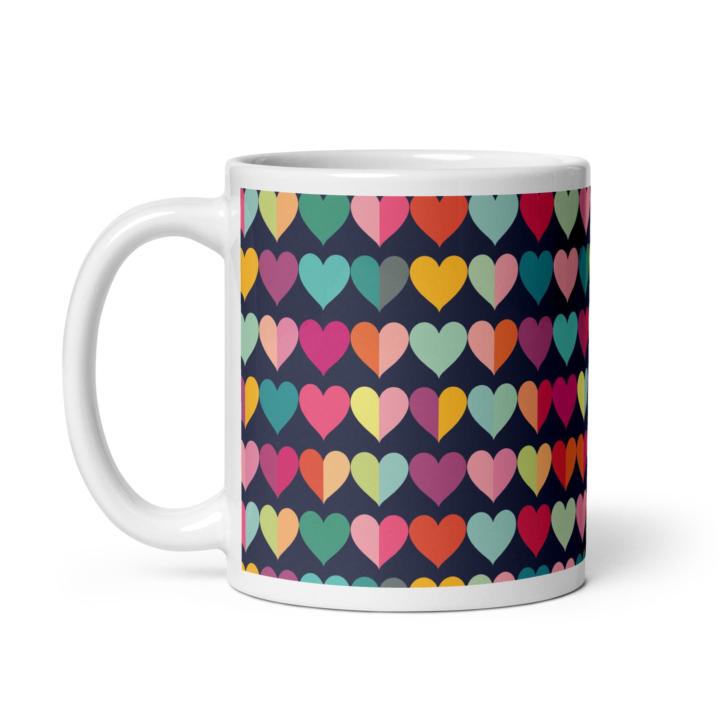 pop art hearts - mug - Hearts Pattern - valentines day-mom gift -gift idea 