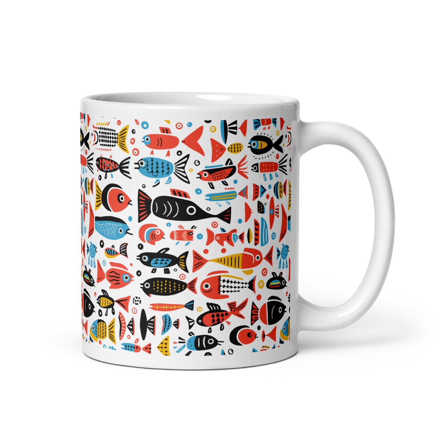 ColorSplash Shoal - White glossy mug