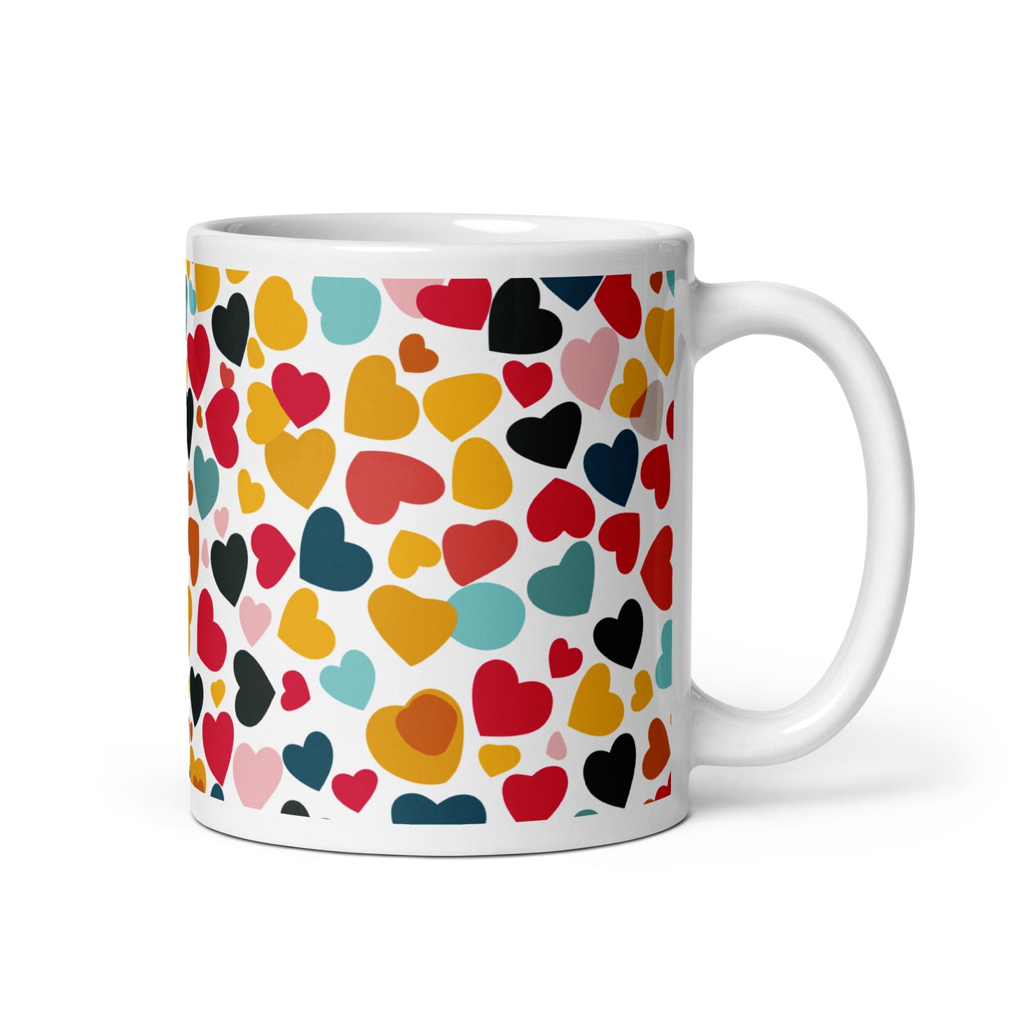 Heart Petals - mug - Hearts Pattern - valentines day-mom gift -gift idea 